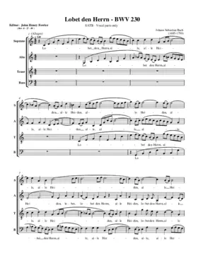 Lobet den Herrn, BWV 230