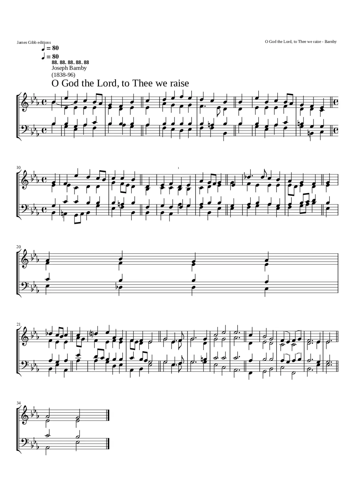 O God the Lor to Thee we raise - Page 1