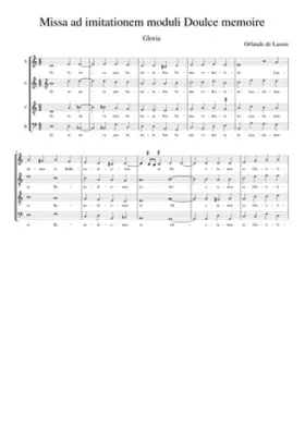 Missa ad imitationem moduli Doulce memoire