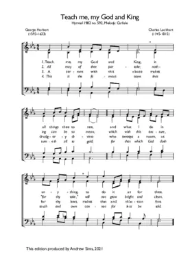 Teach me, my God and King