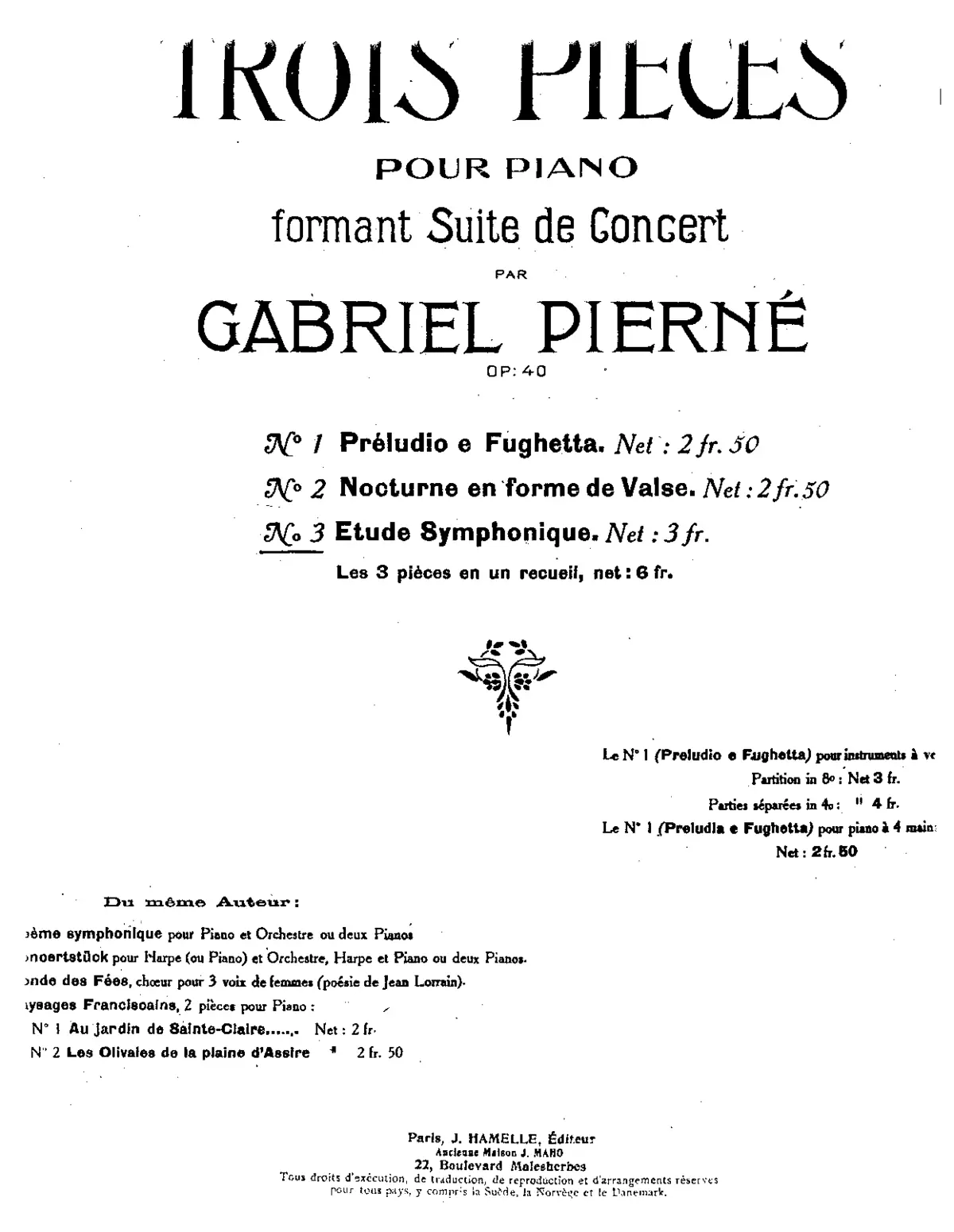 3 Pieces Formant Suite de Concert - Page 1