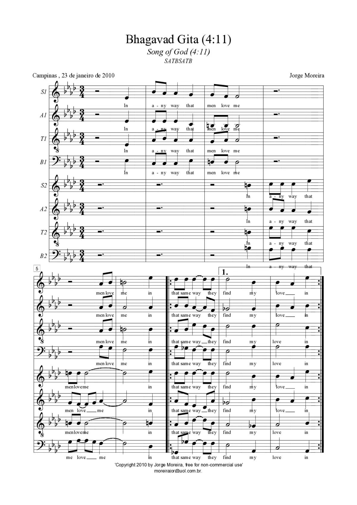 Bhagavad Gita (4:11) - Page 1