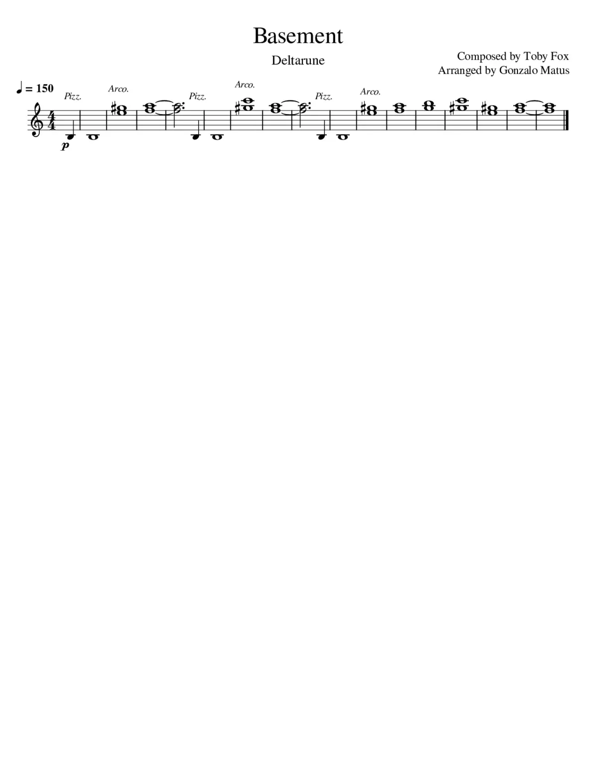 Basement - Violin Solo - Page 1