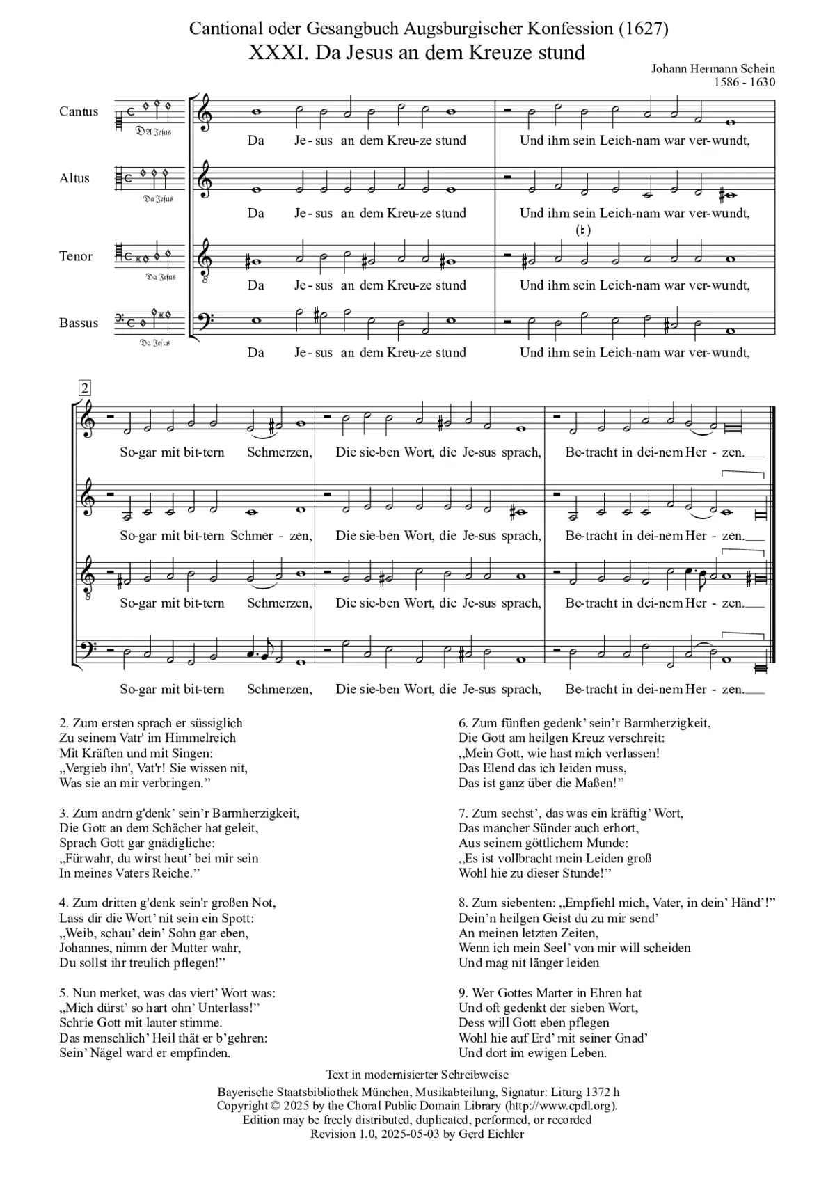 Da Jesus an dem Kreuze stund - Page 1