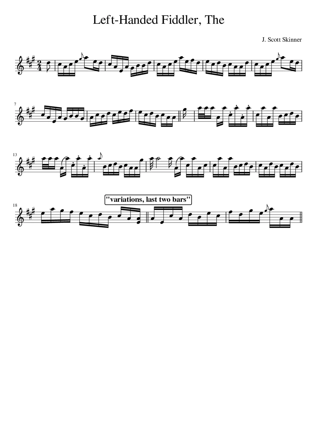 The Left-Handed Fiddler - Page 1