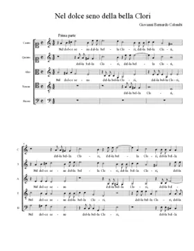 Nel dolce seno della bella Clori