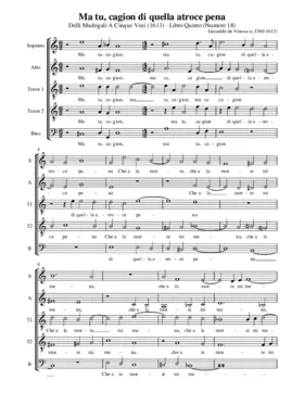 Ma tu, cagion di quella atroce pena