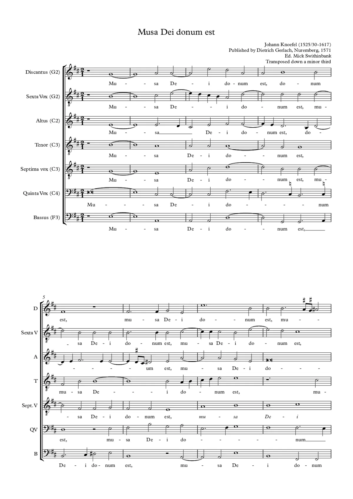 Musa Dei donum - Page 1