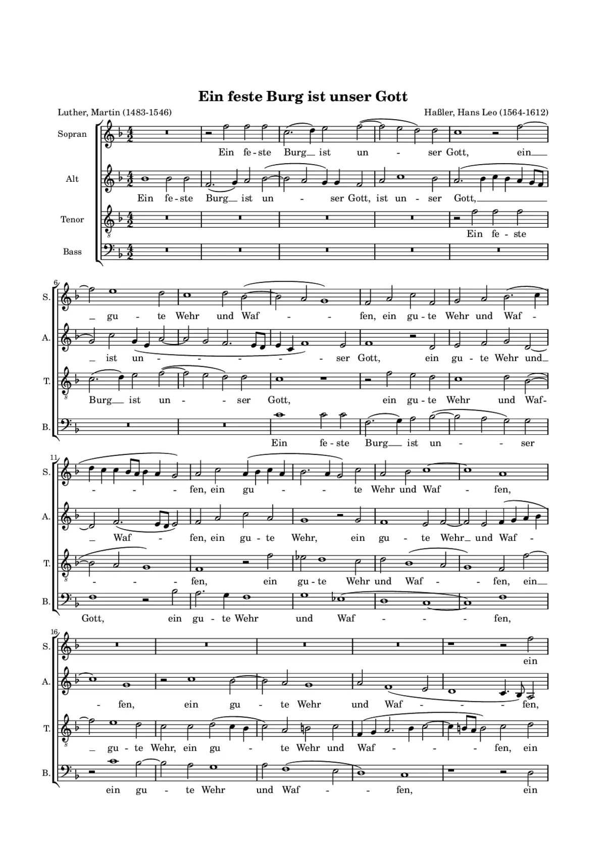 Ein feste Burg (motet) - Page 1