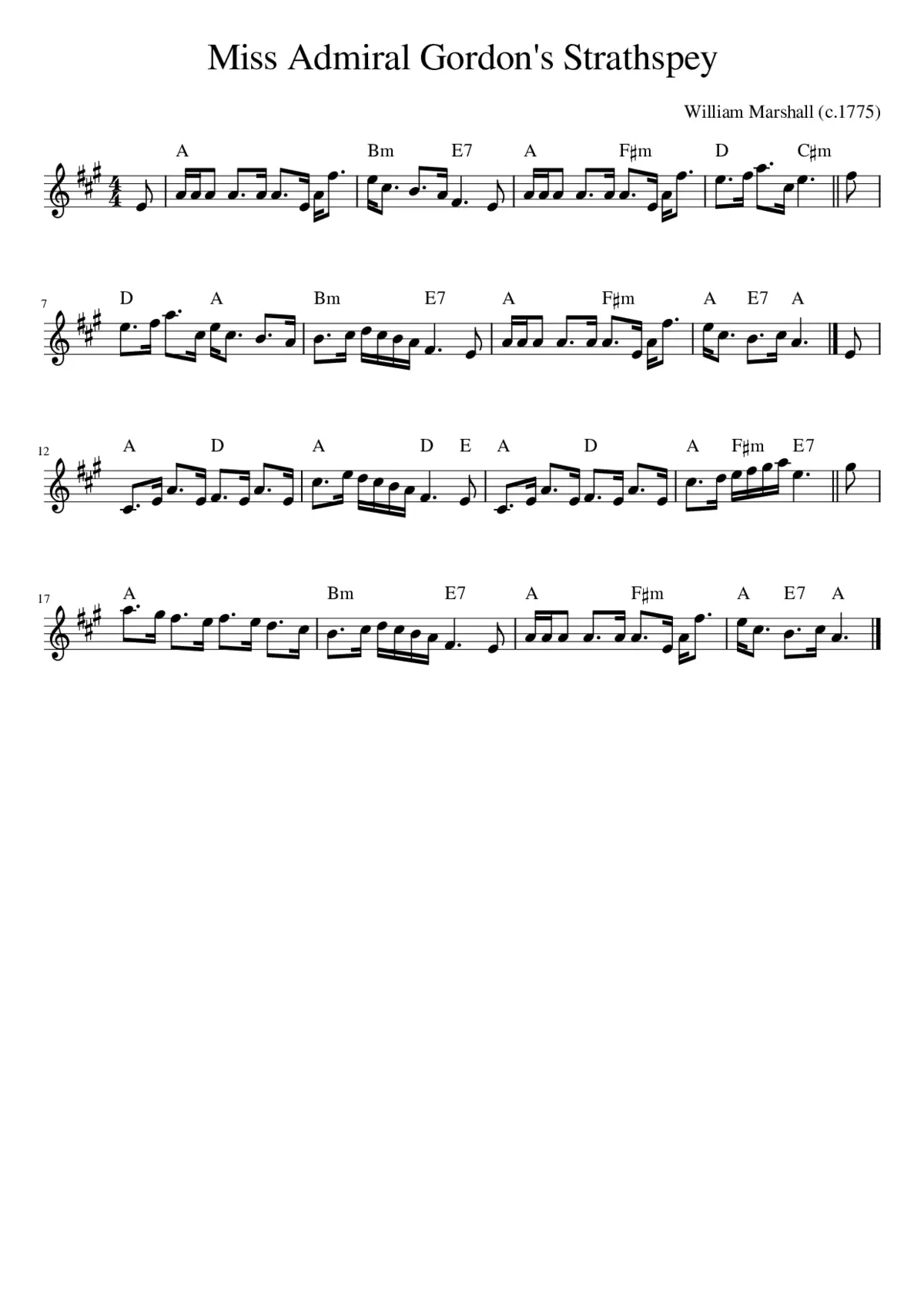 Miss Admiral Gordon's Strathspey - Page 1