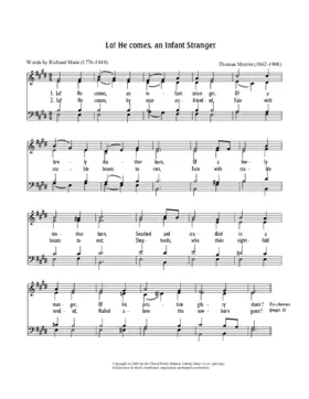 Lo! He comes, an infant stranger