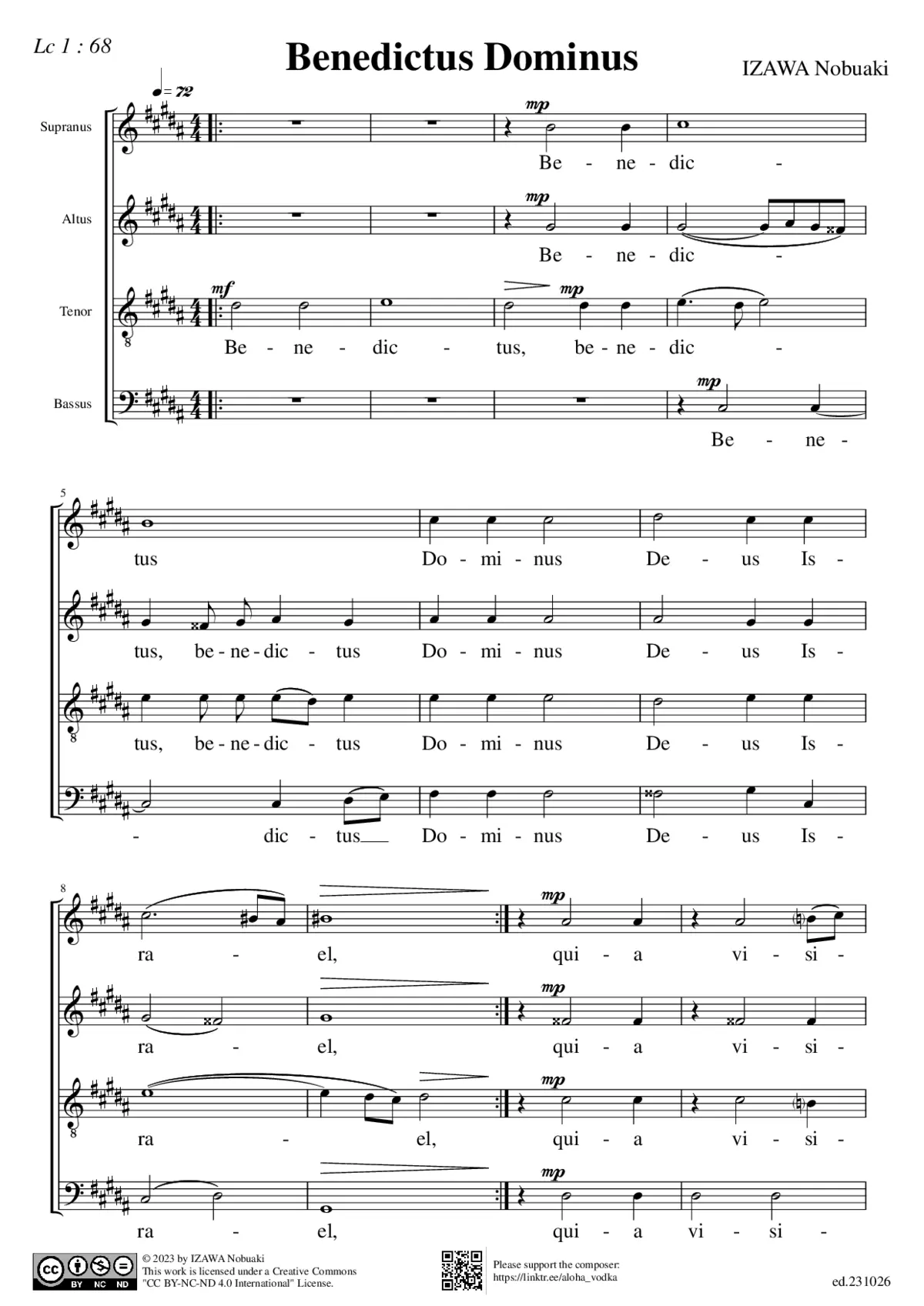 Benedictus Dominus - Page 1