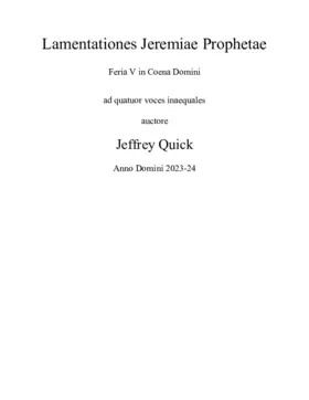 Lamentationes Jeremiae Prophetae