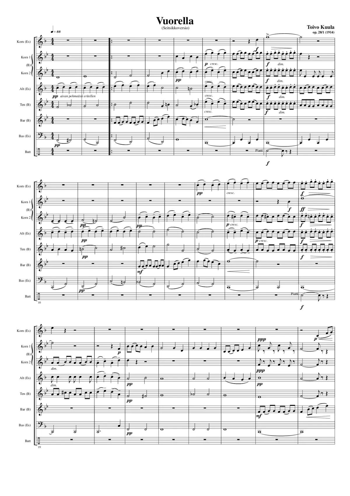 2 Pieces for Brass Ensemble - Page 1