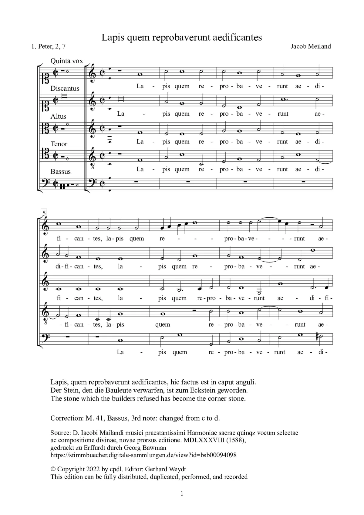 Lapis quem reprobaverunt aedificantes - Page 1