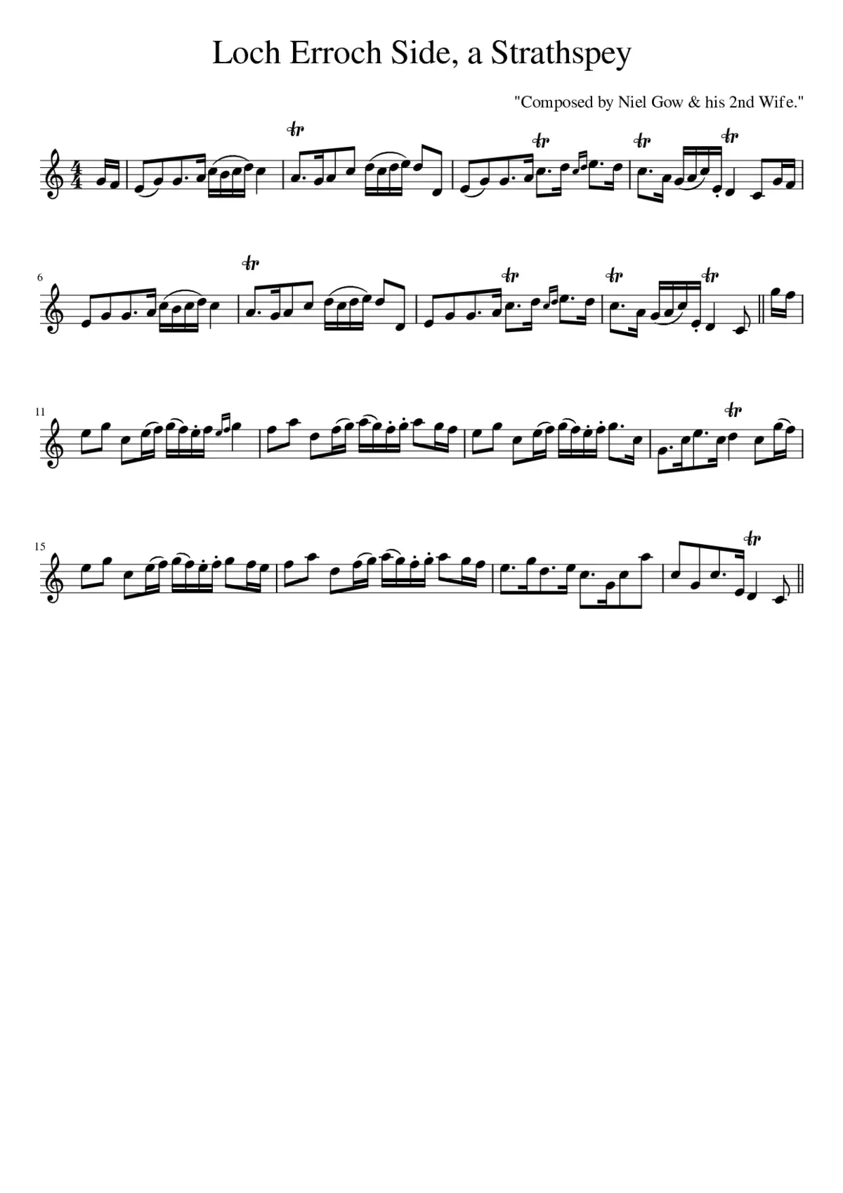 Loch Erroch Side a Strathspey - Page 1