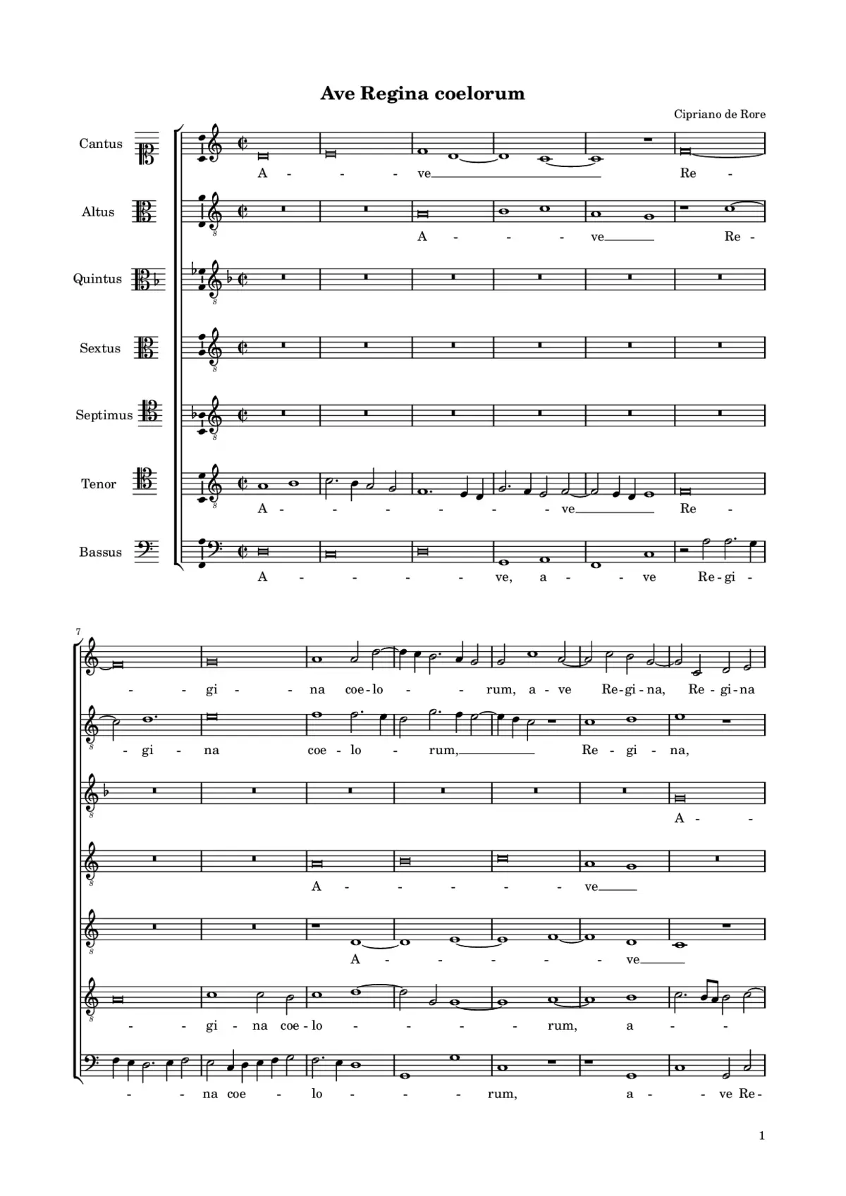 Ave Regina caelorum - Page 1