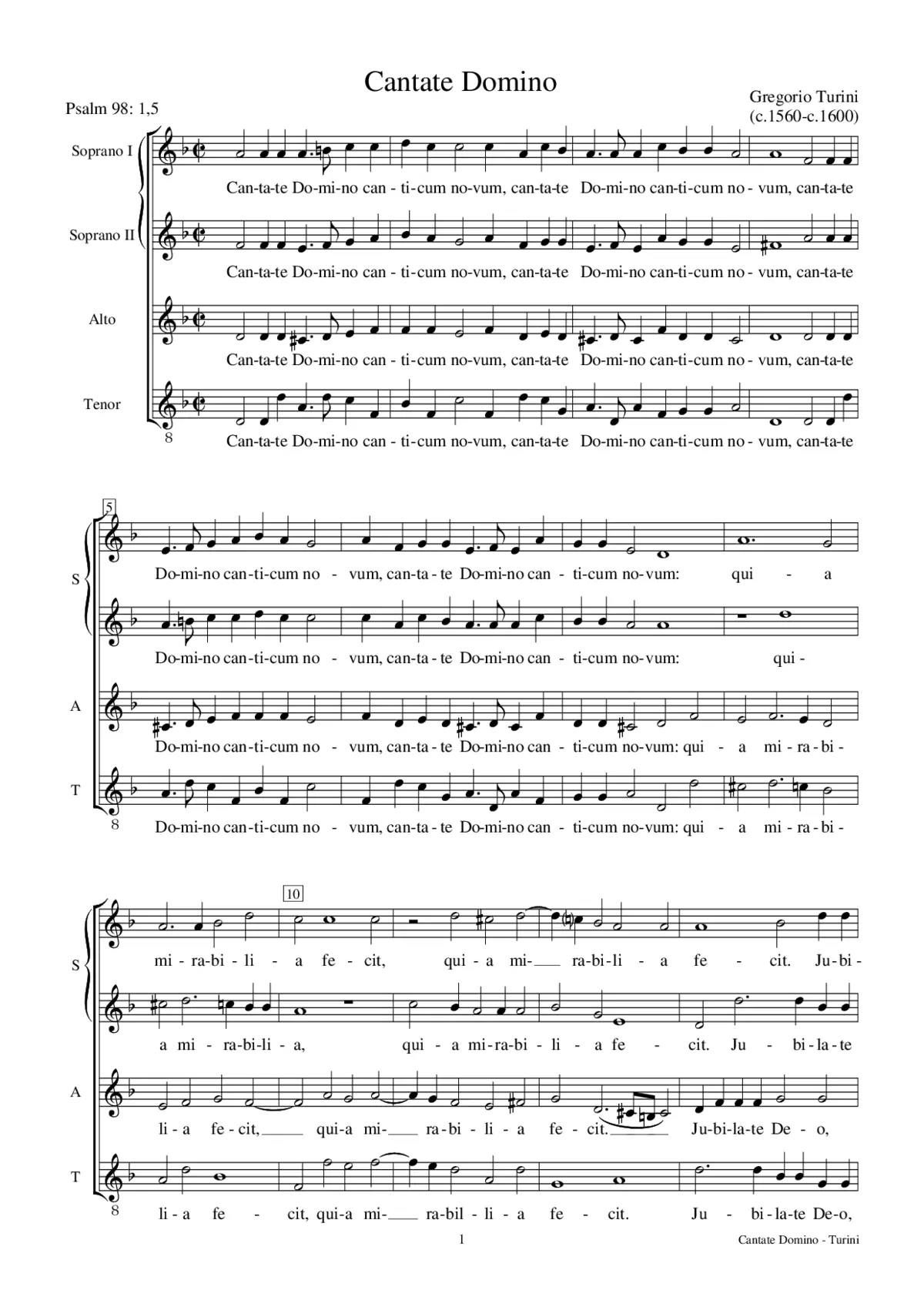 Cantate Domino - Page 1
