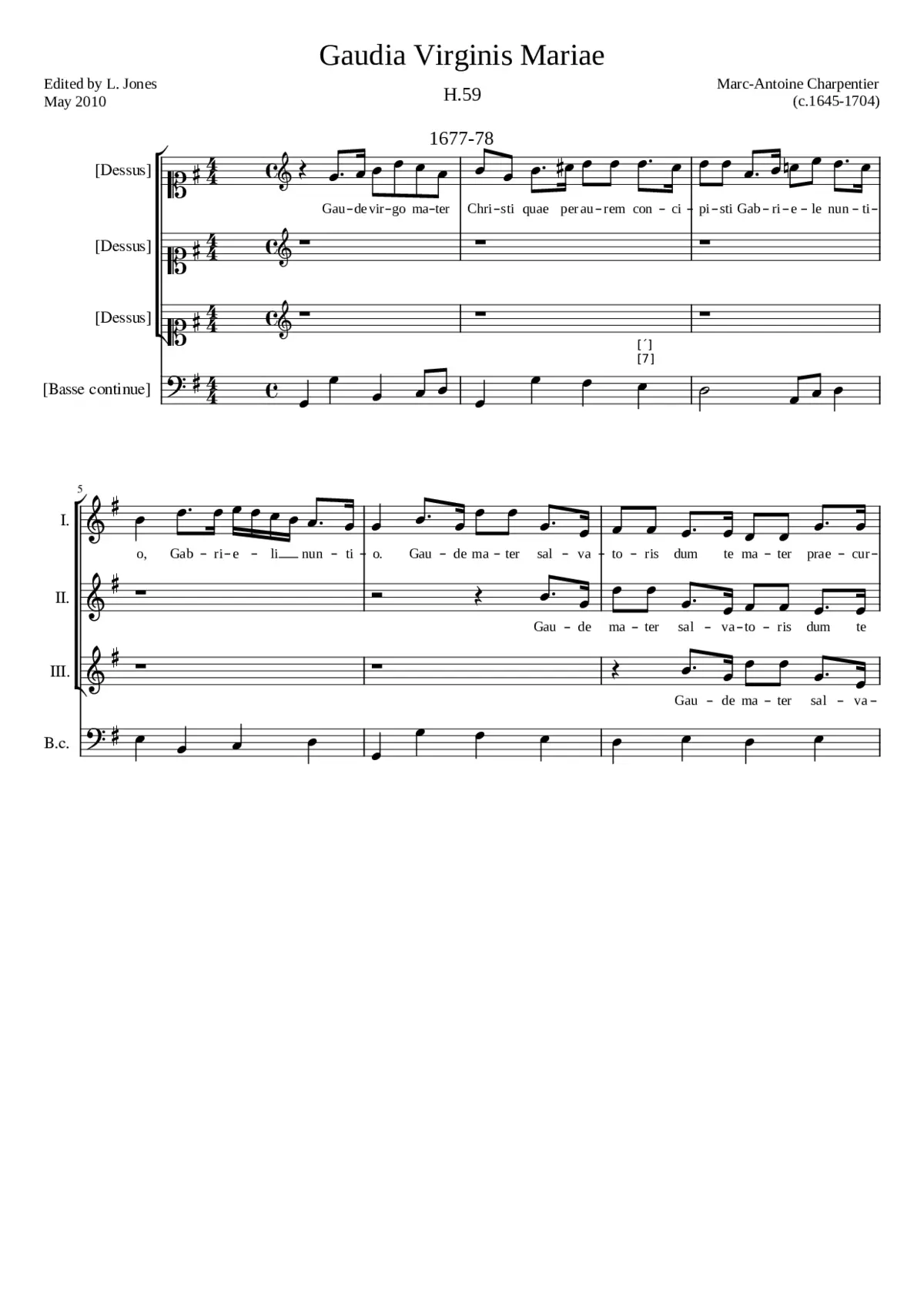 Gaudia Virginis Mariae H 59 - Page 1
