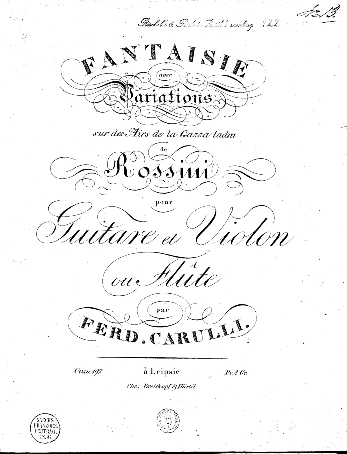 Fantaisie avec variations sur des airs de Lagazza ladra de Rossini - Page 1