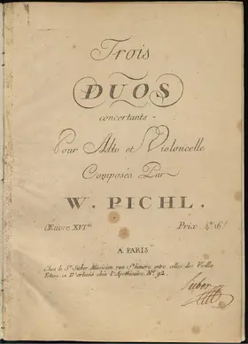 3 Duets for Viola and Violoncello, Op.14