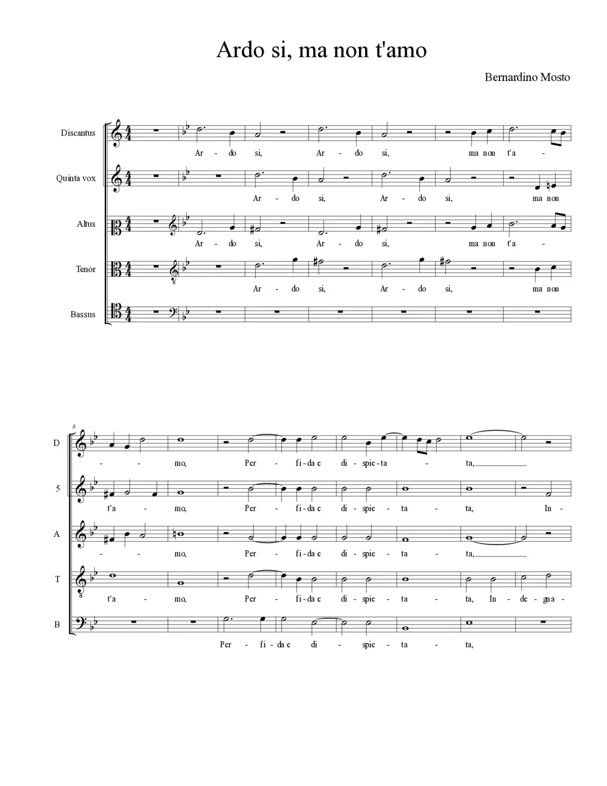 Ardo sì, ma non t'amo - Page 1