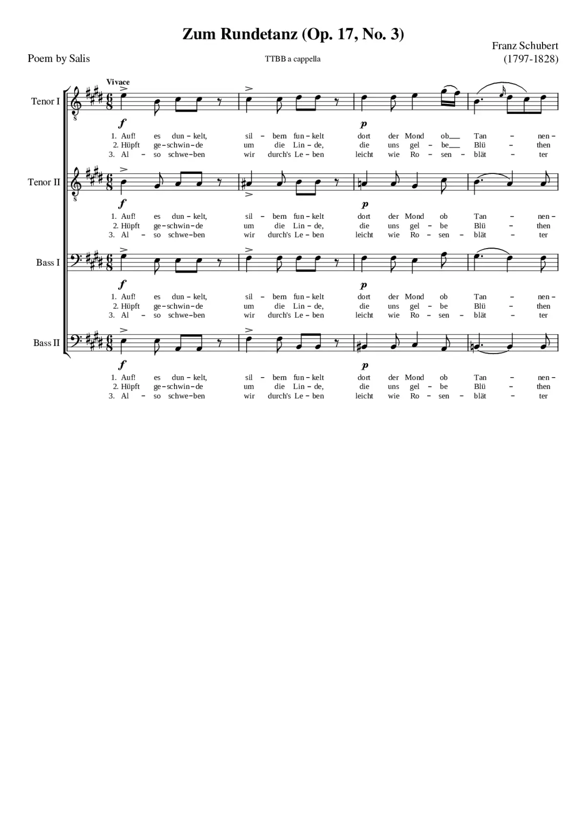 Zum Rundetanz Op. 17 No. 3 - Page 1