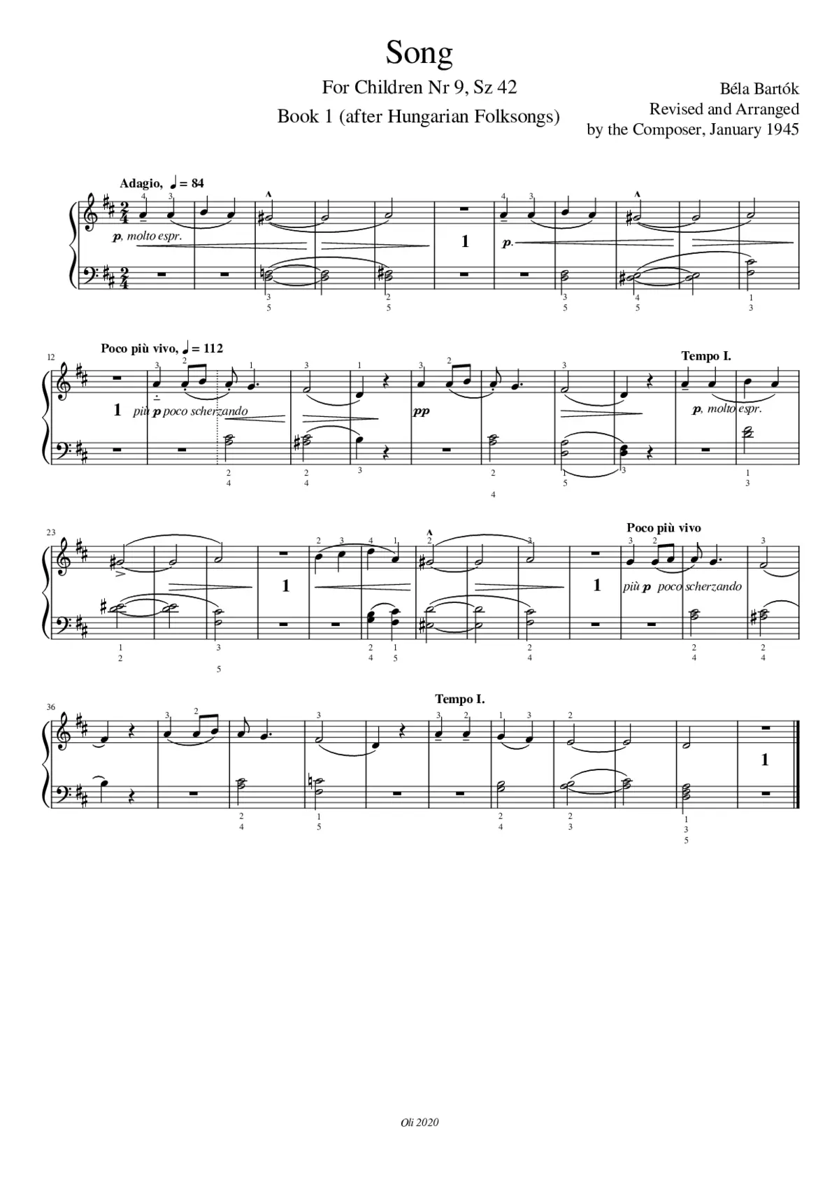 For Children Sz.42 - Page 1