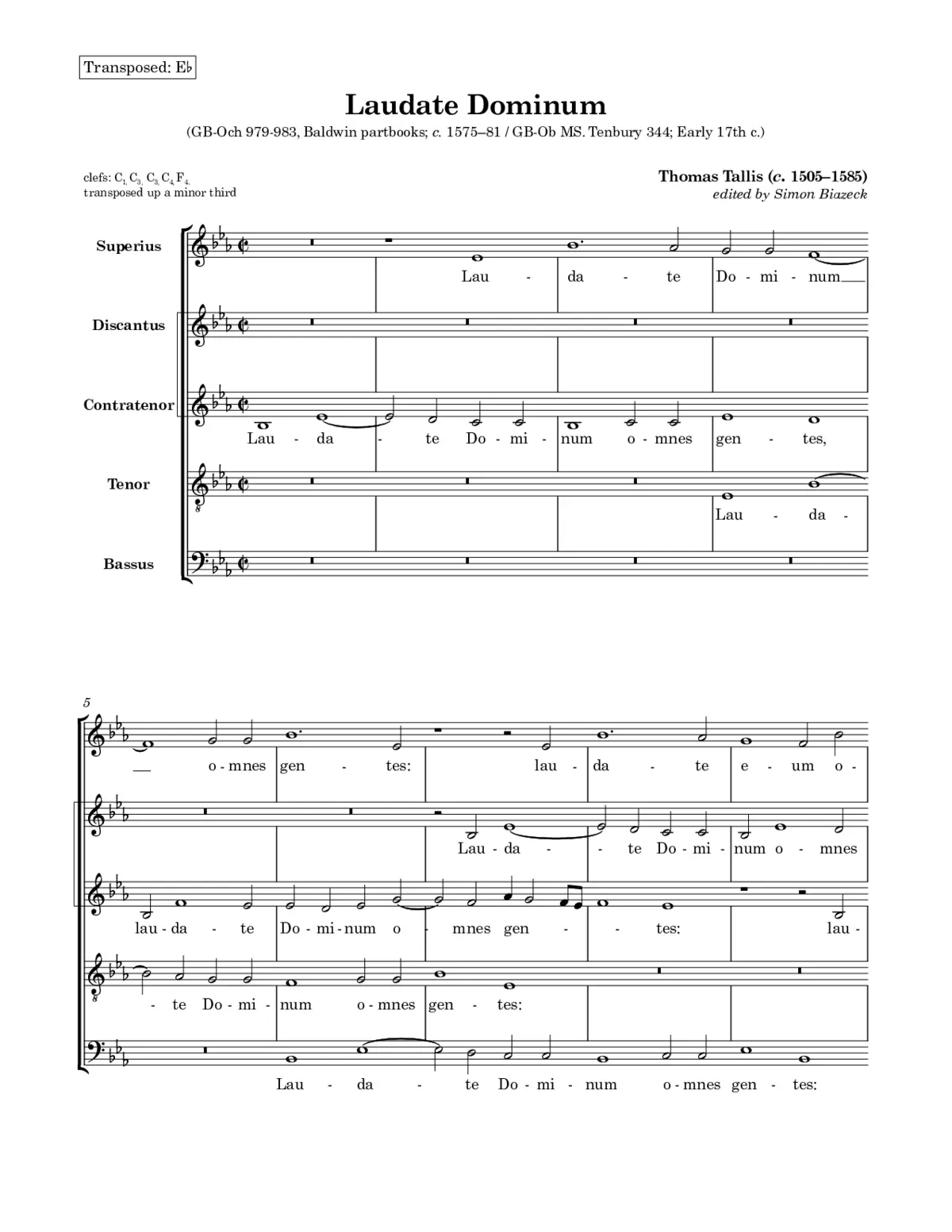 Laudate Dominum omnes gentes - Page 1