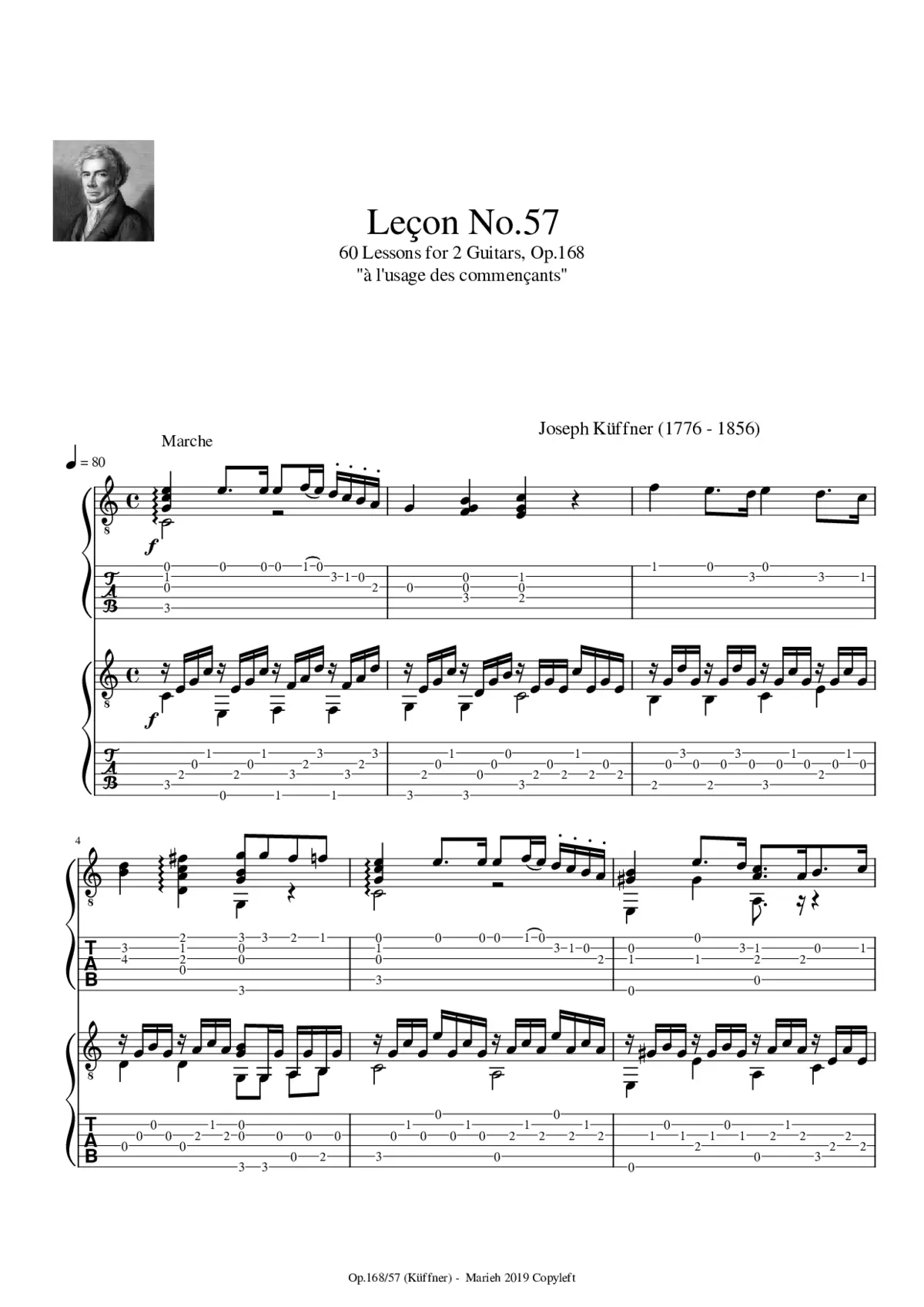 60 Lessons for 2 Guitars Op.168 - Page 1