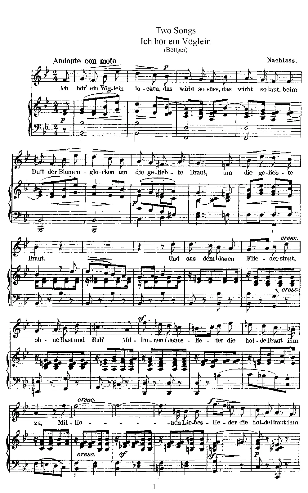 2 Songs, WoO 18 - Page 1