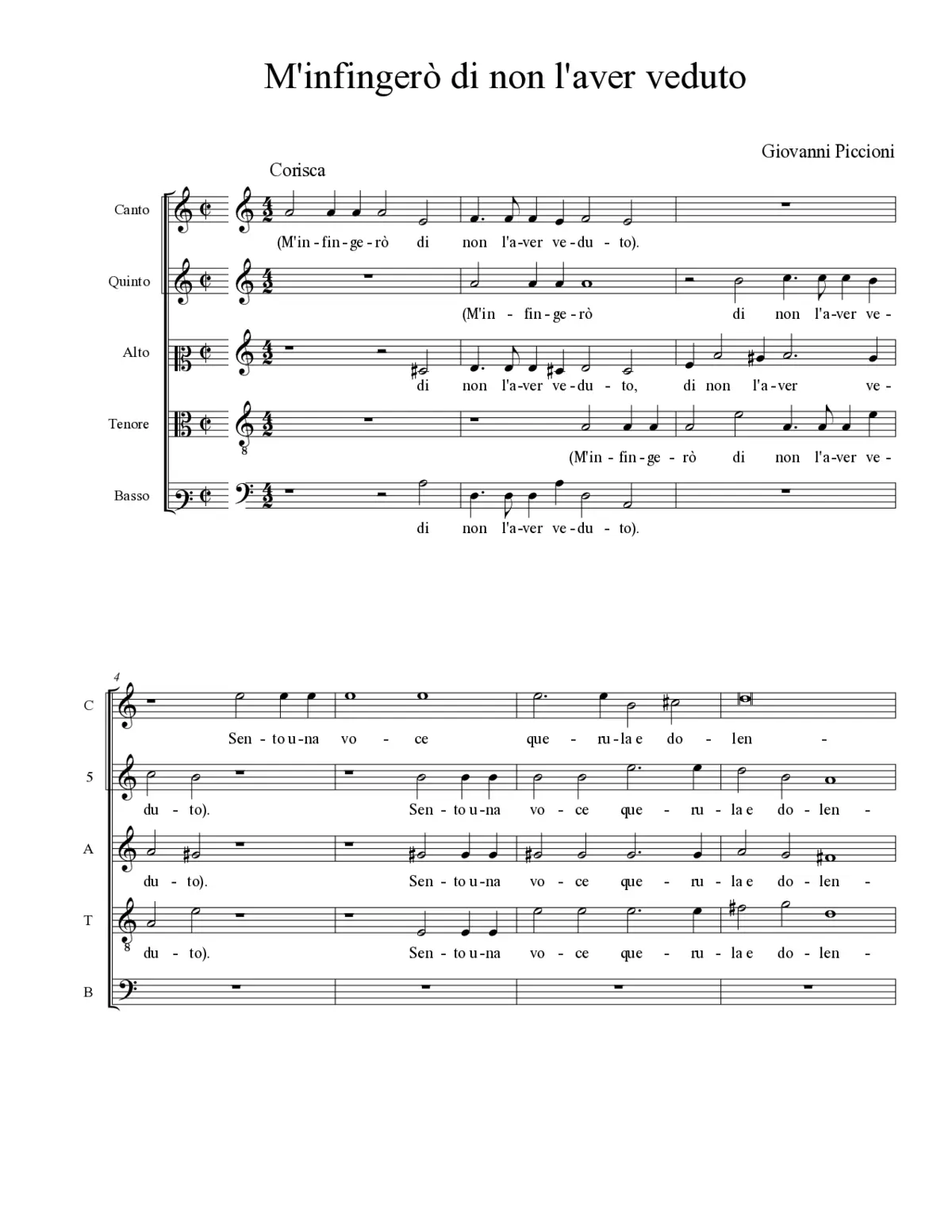 M'infingerò di non l'aver veduto - Page 1