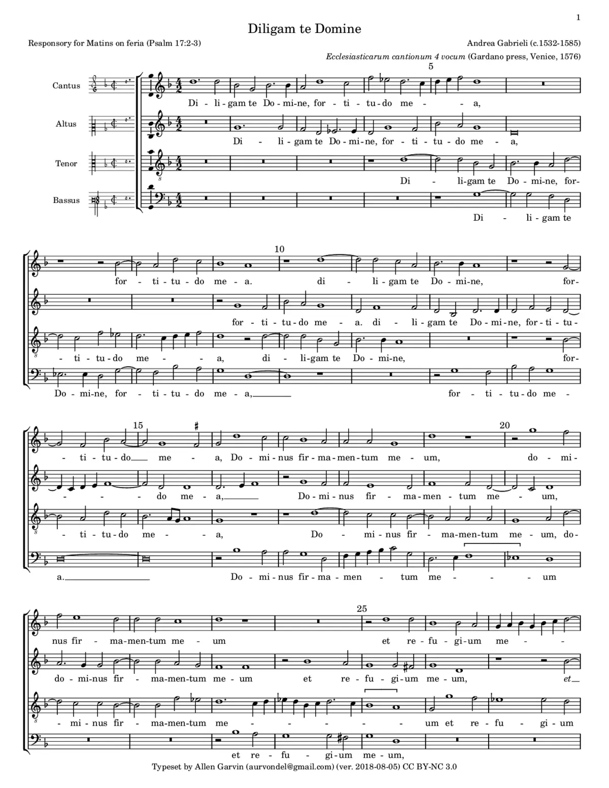 Diligam te, Domine - Page 1