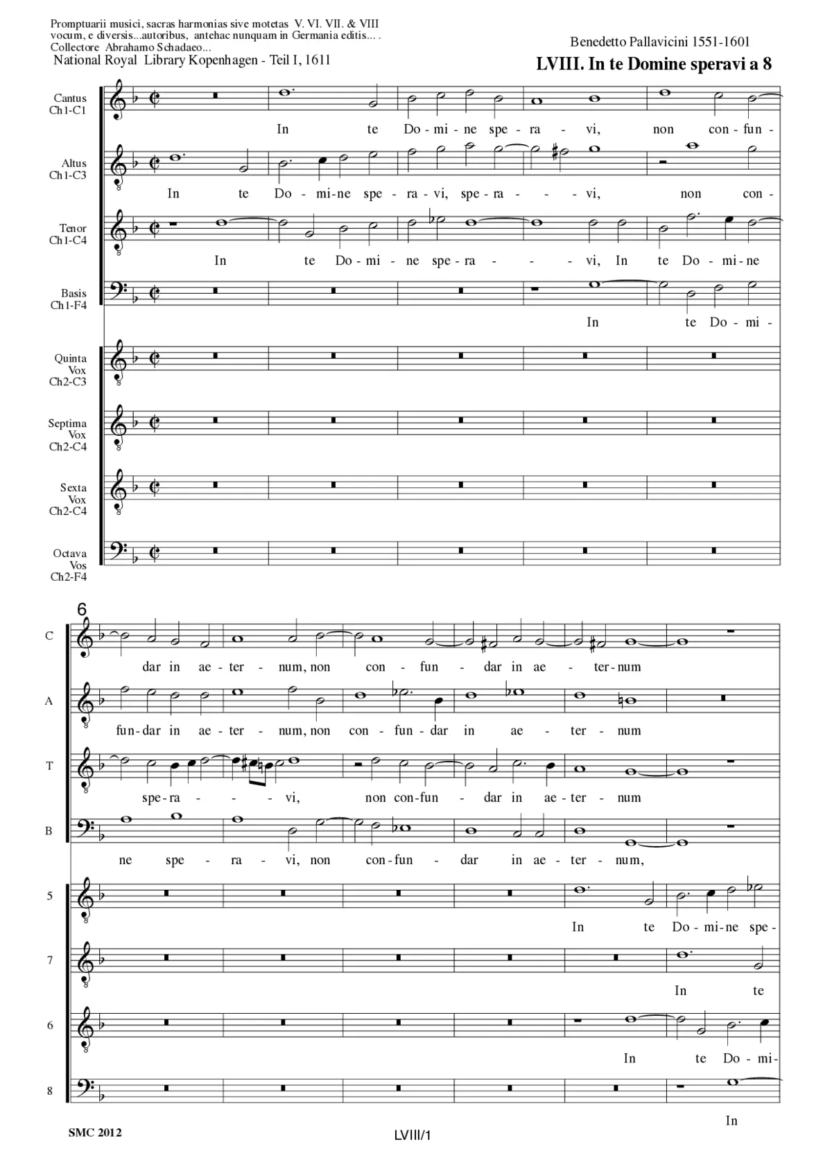 In te Domine speravi - Page 1