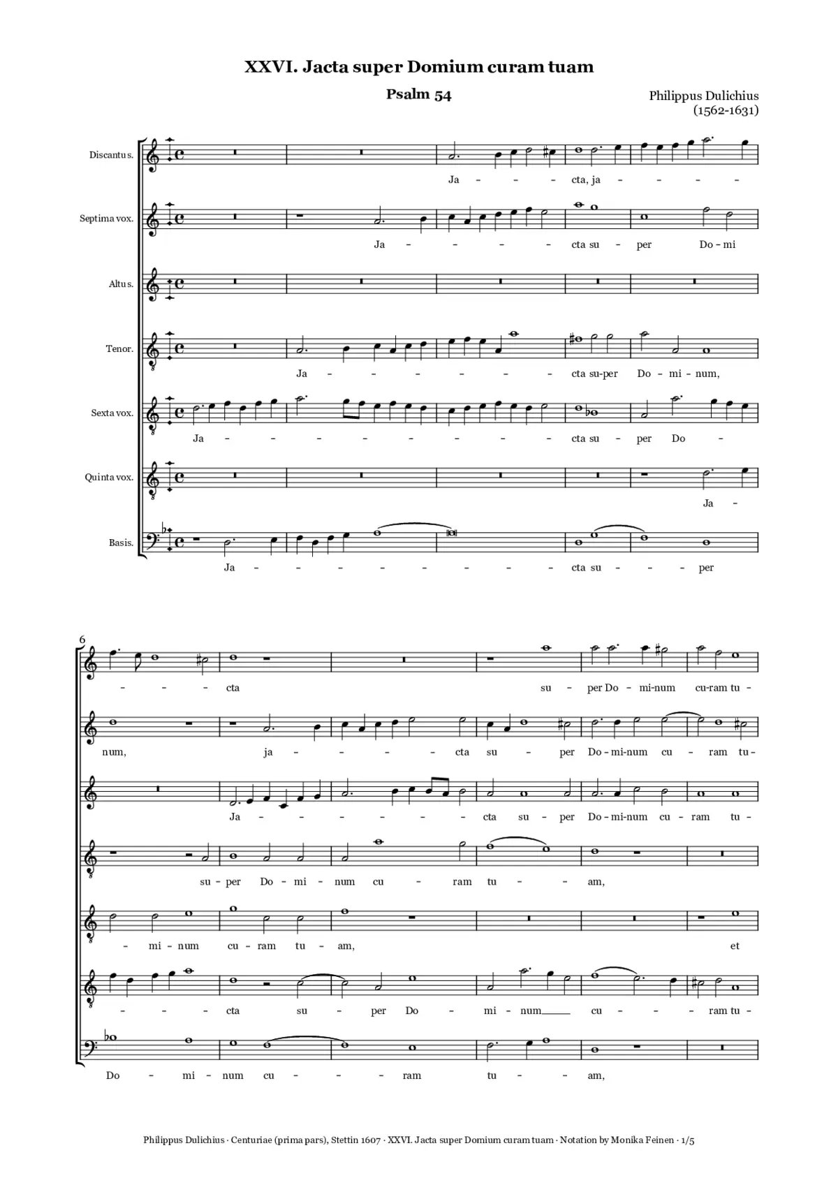 Jacta super Dominum curam tuam - Page 1