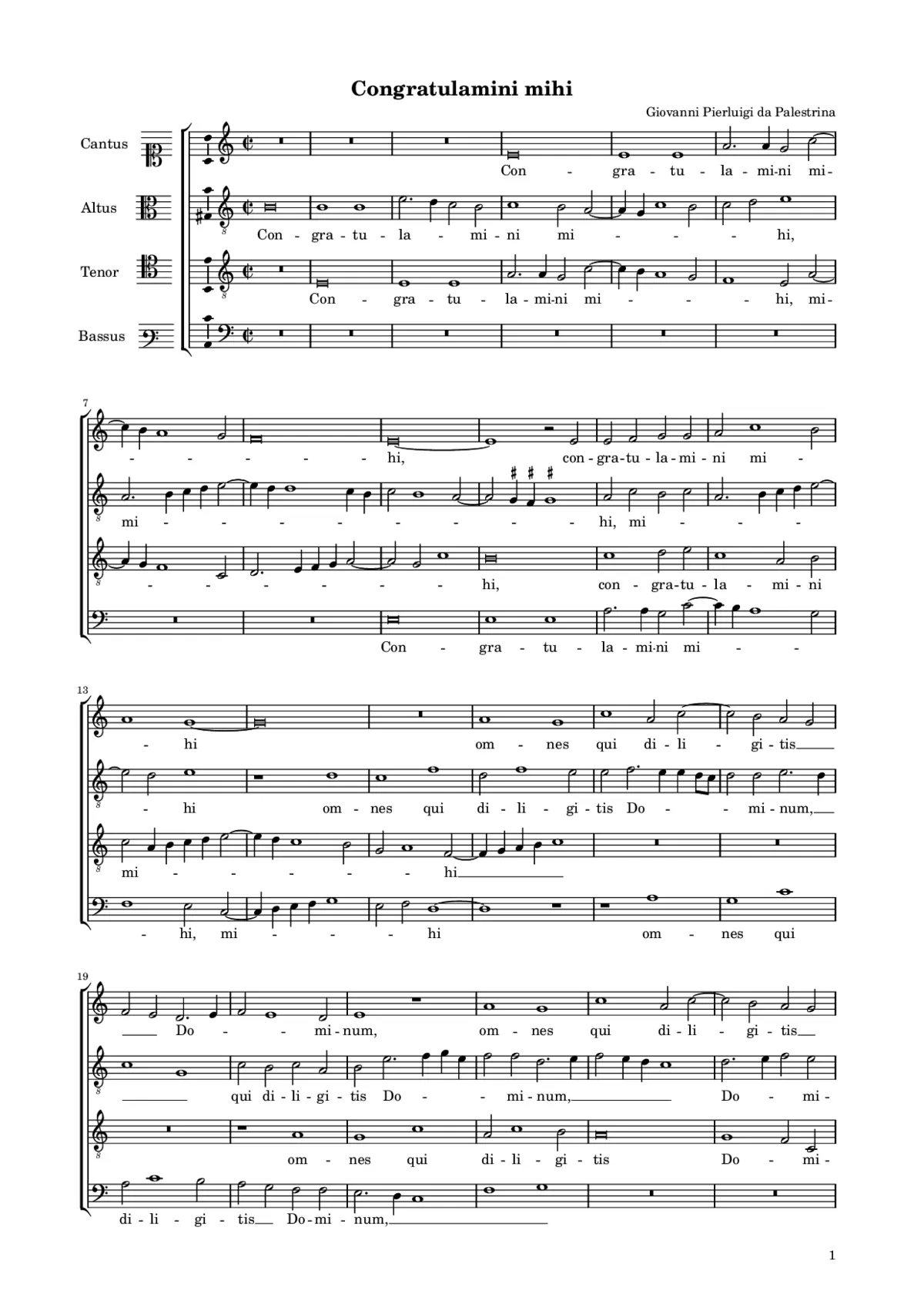 Congratulamini mihi a 4 - Page 1