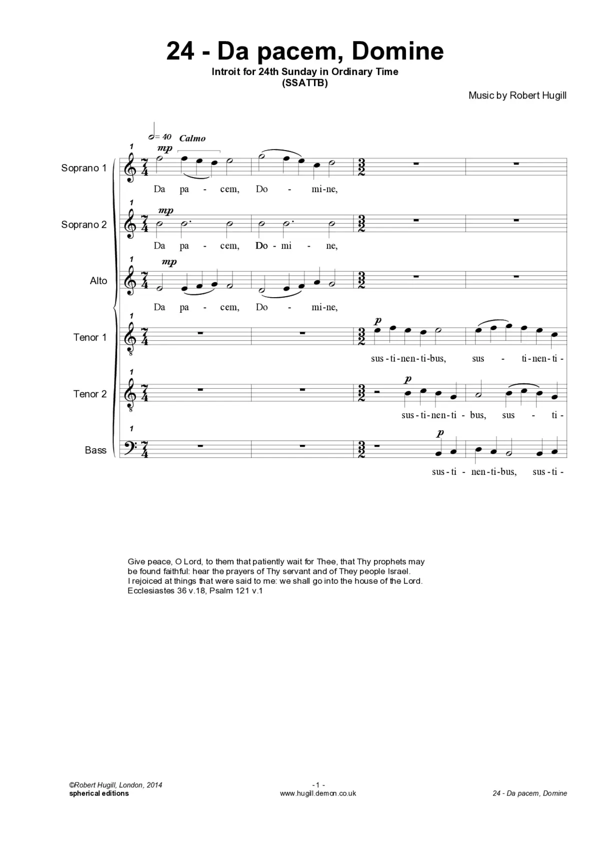 Da pacem Domine - Page 1
