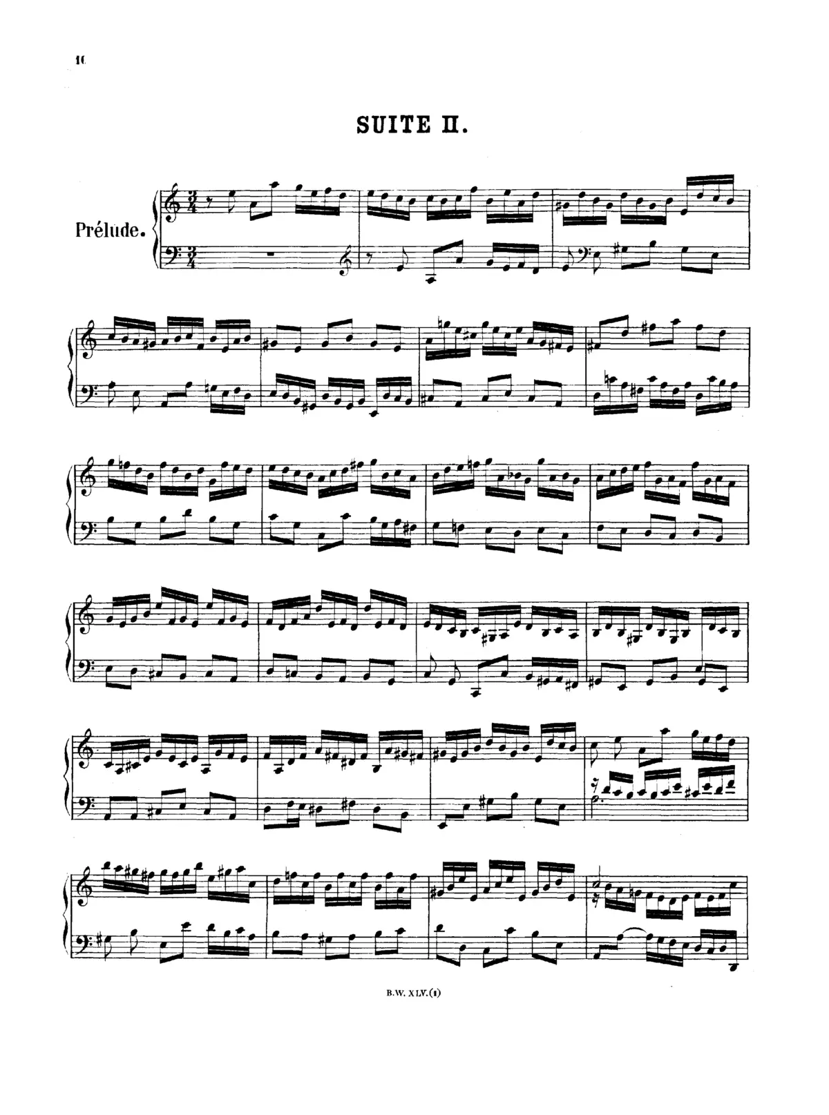 English Suite No.2 in A minor - Page 1