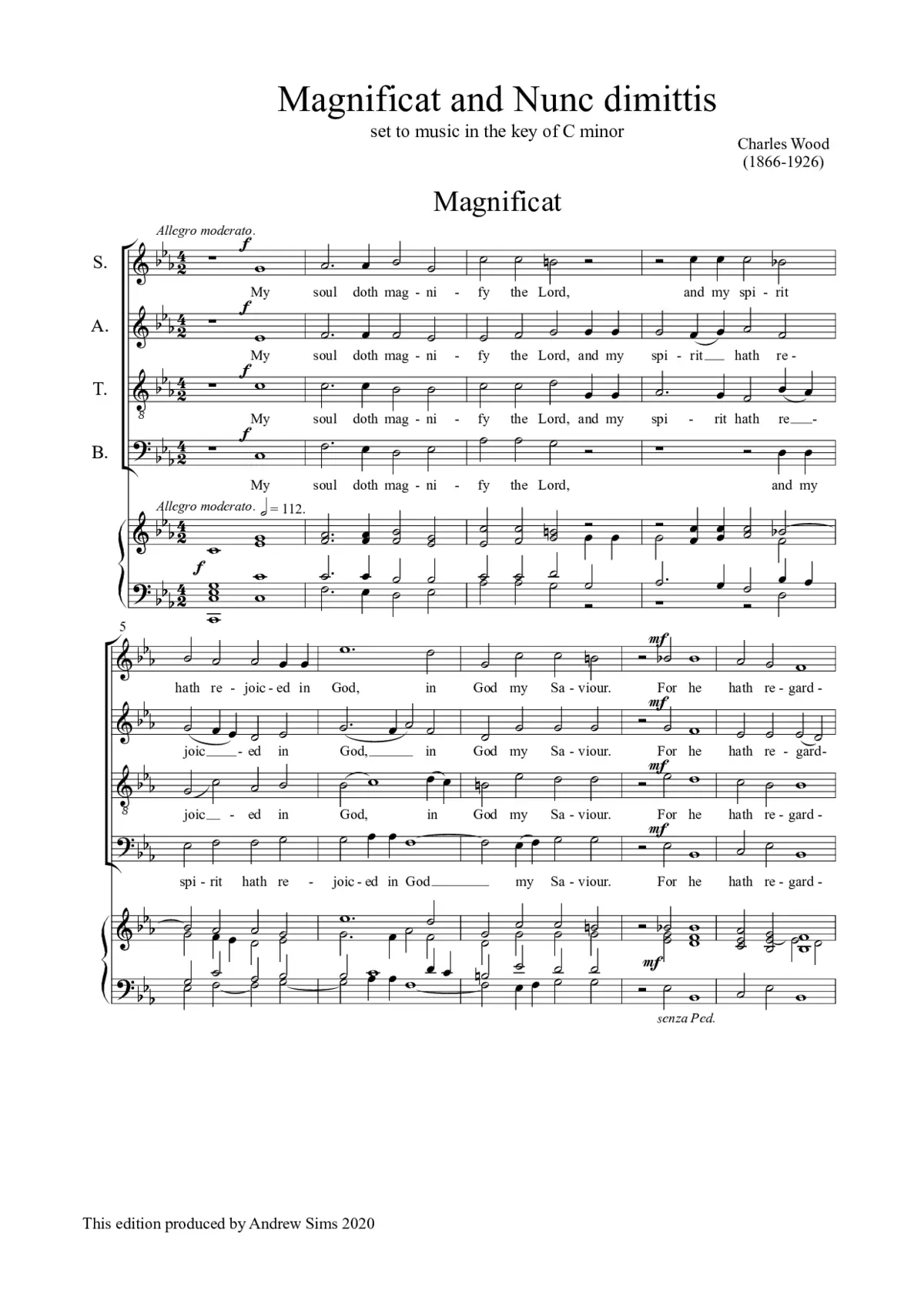 Evening Service in C Minor - Page 1
