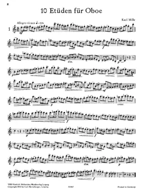 10 Etüden für Oboe