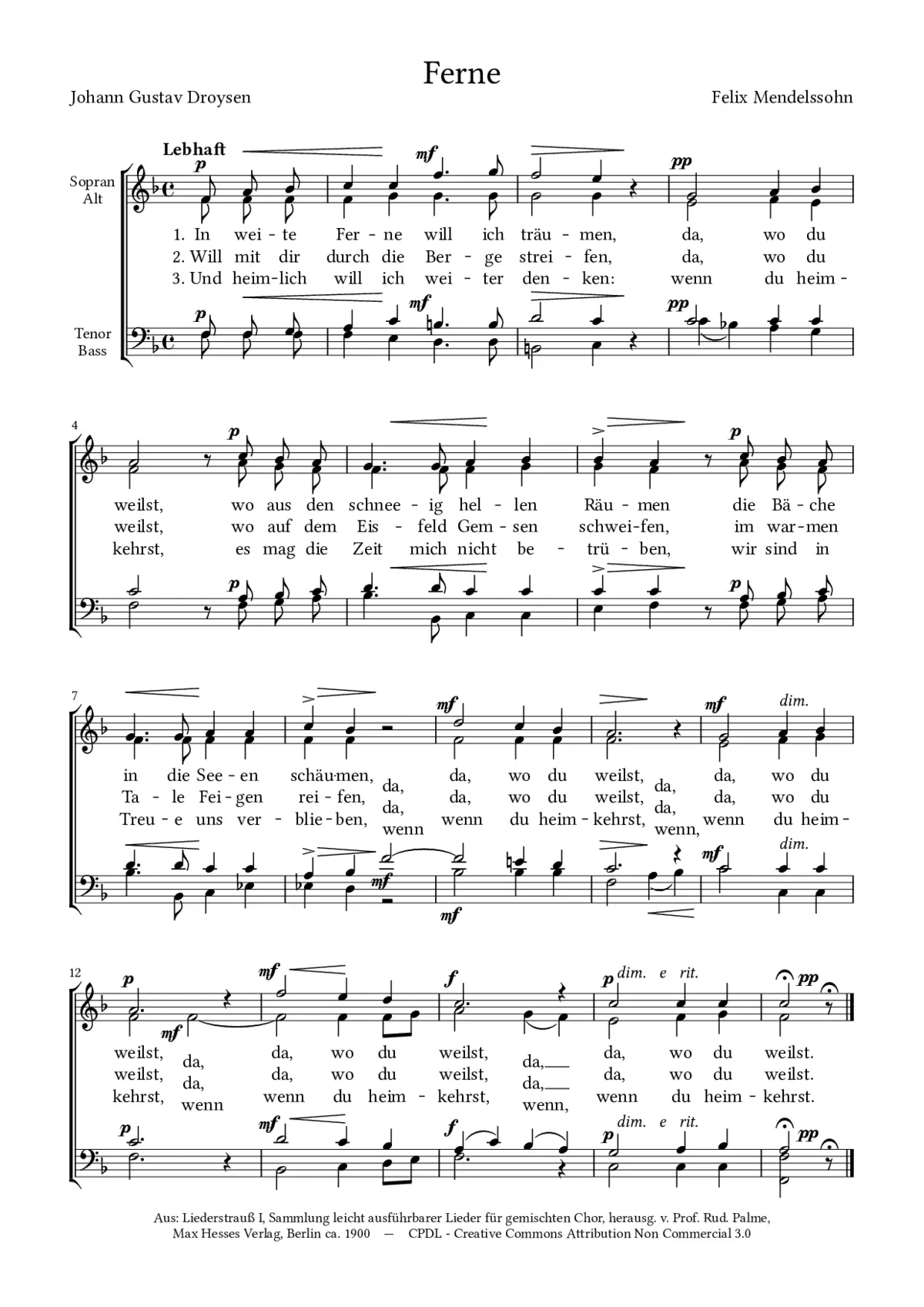 Ferne, Op. 9, No. 9 - Page 1