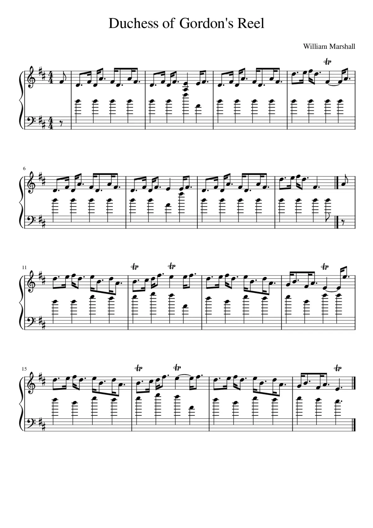 Duchess of Gordon's Reel - Page 1