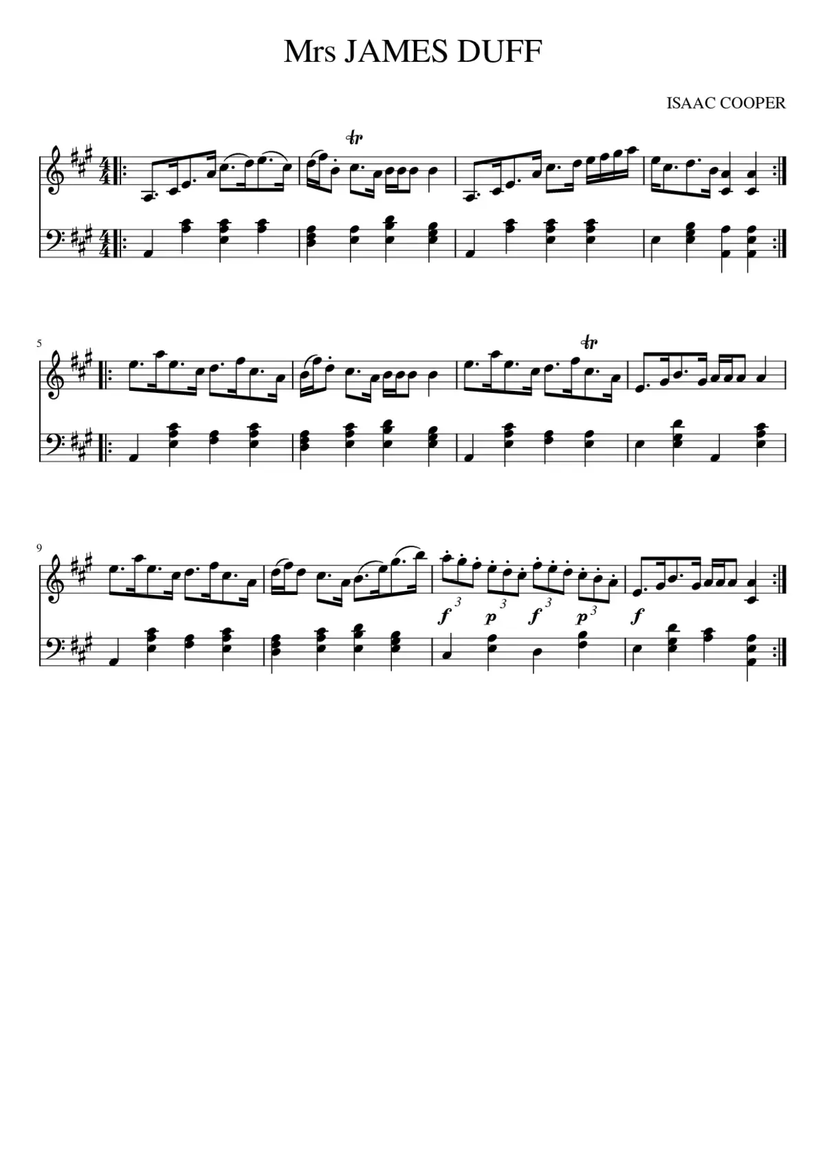 Mrs JAMES DUFF - Page 1