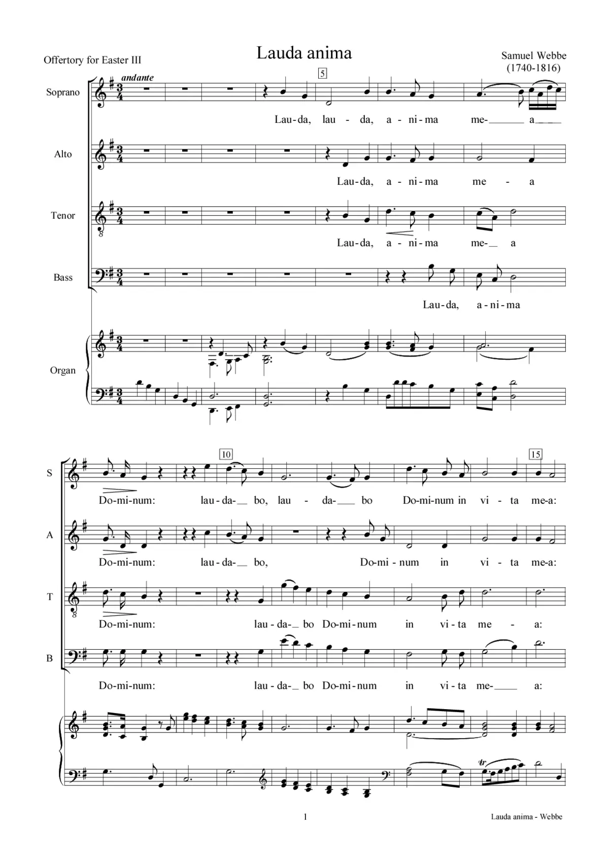 Lauda anima mea - Page 1