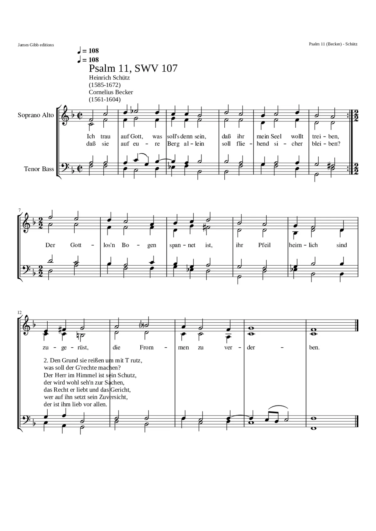Ich trau auf Gott was soll's denn sein SWV 107 - Page 1