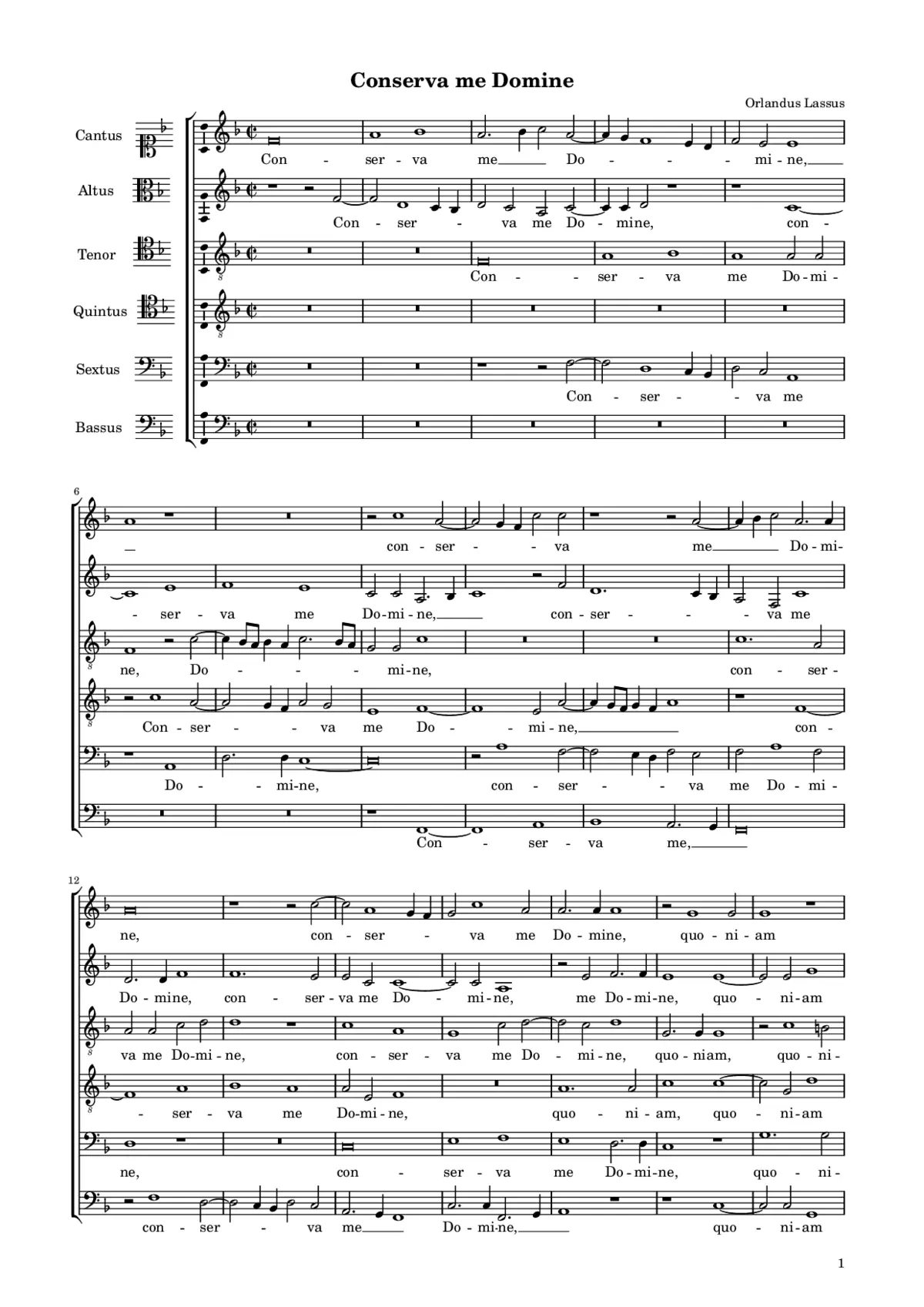 Conserva me Domine - Page 1