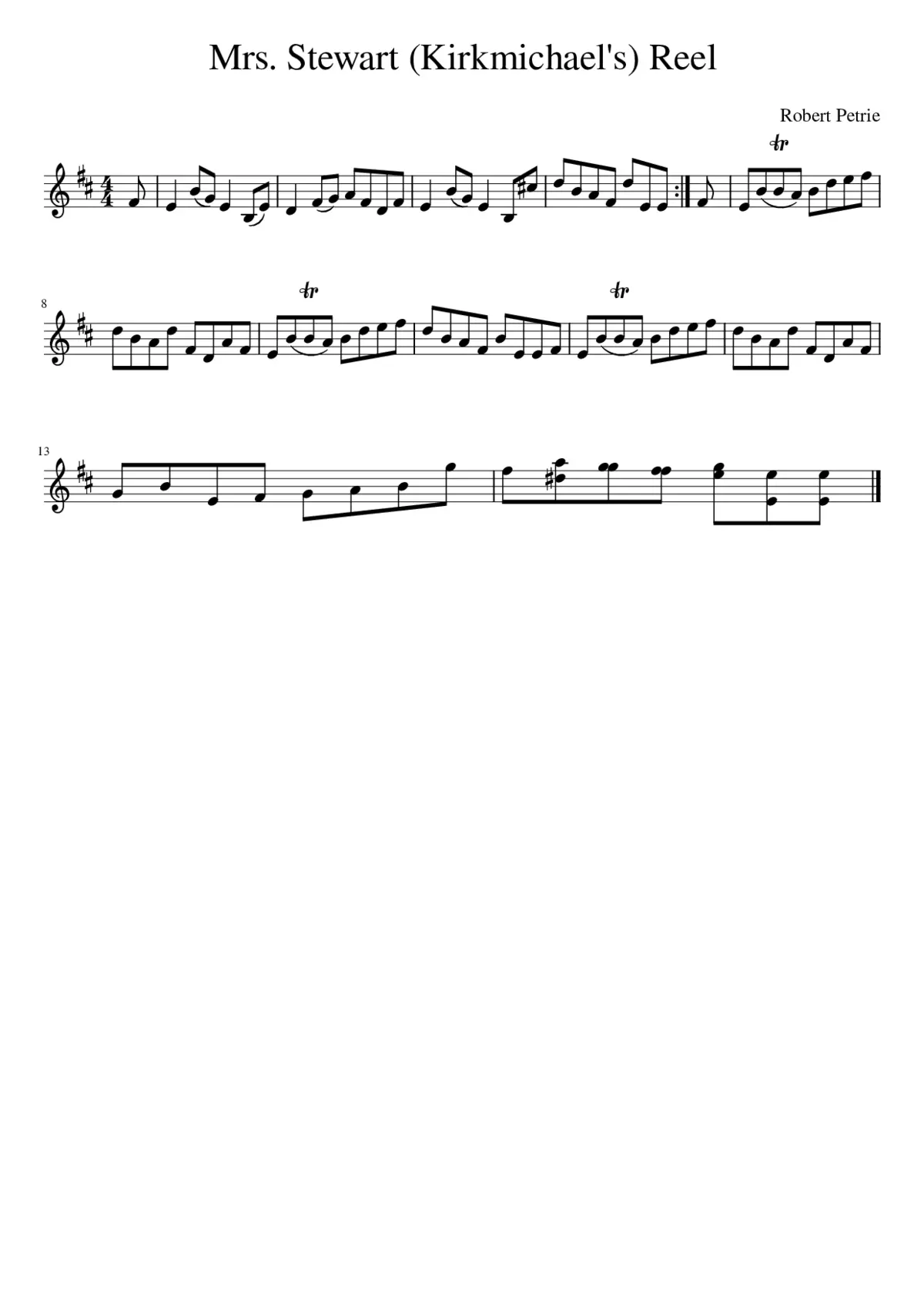 Mrs. Stewart (Kirkmichael's) Reel - Page 1