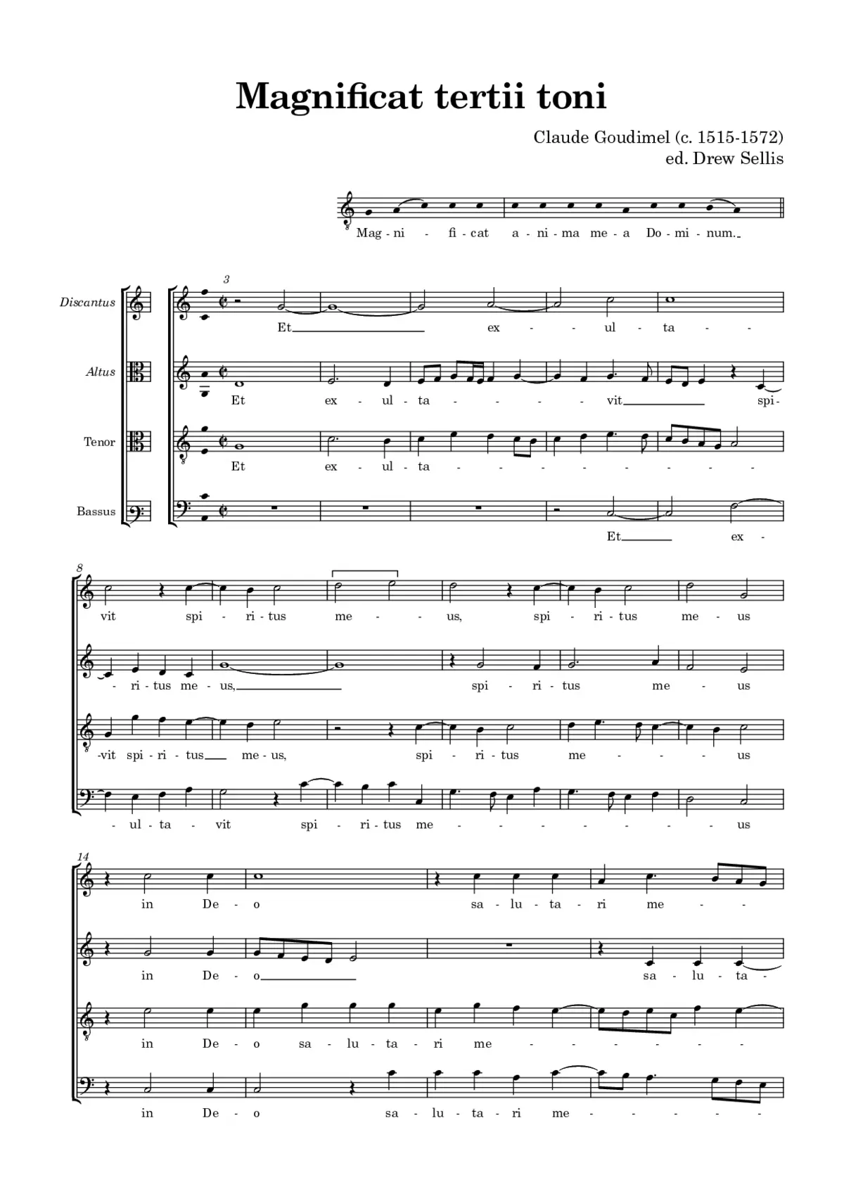 Magnificat tertii toni - Page 1
