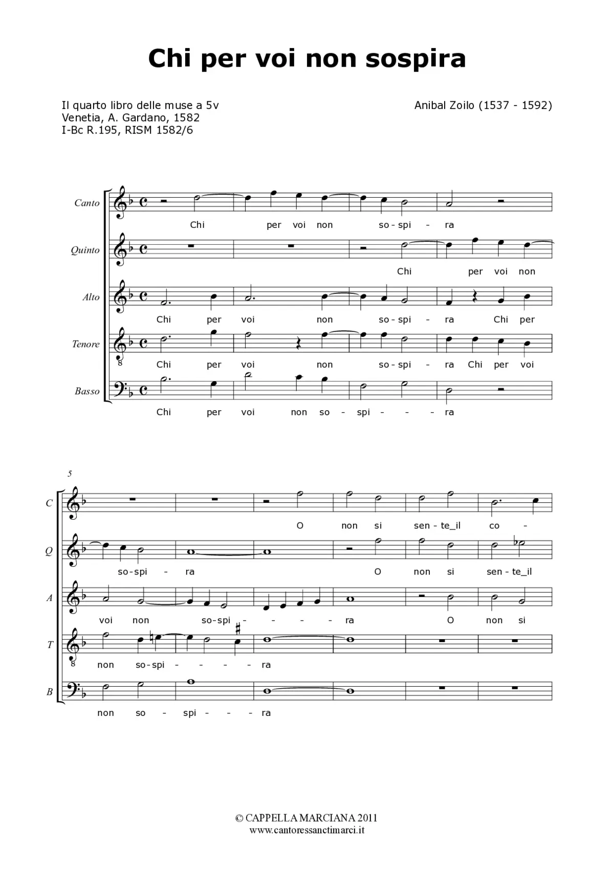Chi per voi non sospira - Page 1