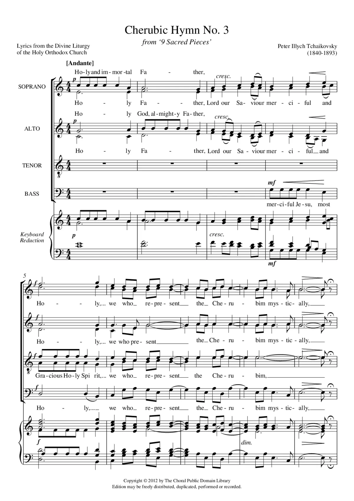Cherubic Hymn No. 3 - Page 1